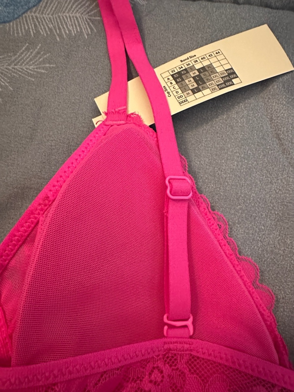 NWTS No Boundaries Hot Pink Lace Bralette Sz S - Picture 4 of 7